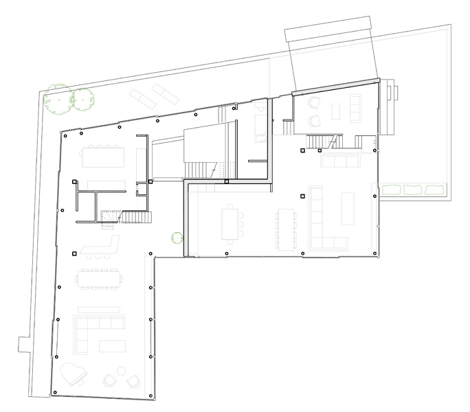 plan of penthouse reception areas