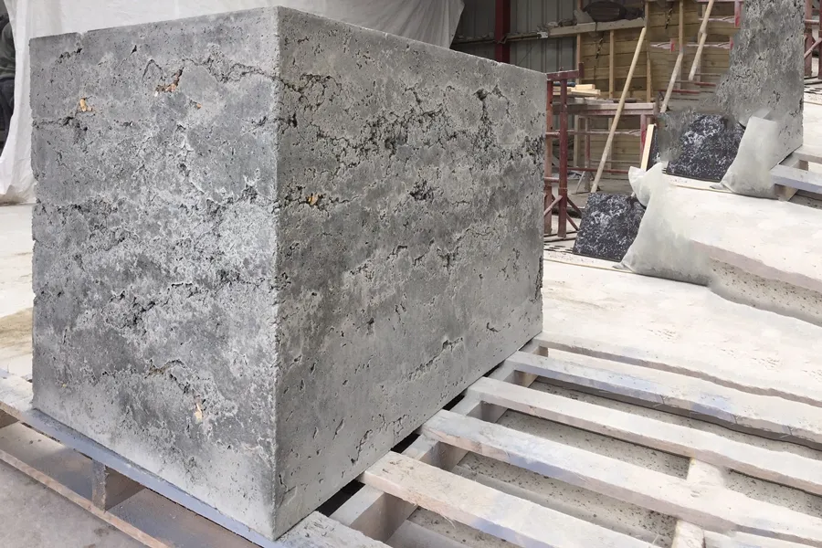 rough-cast concrete basin
