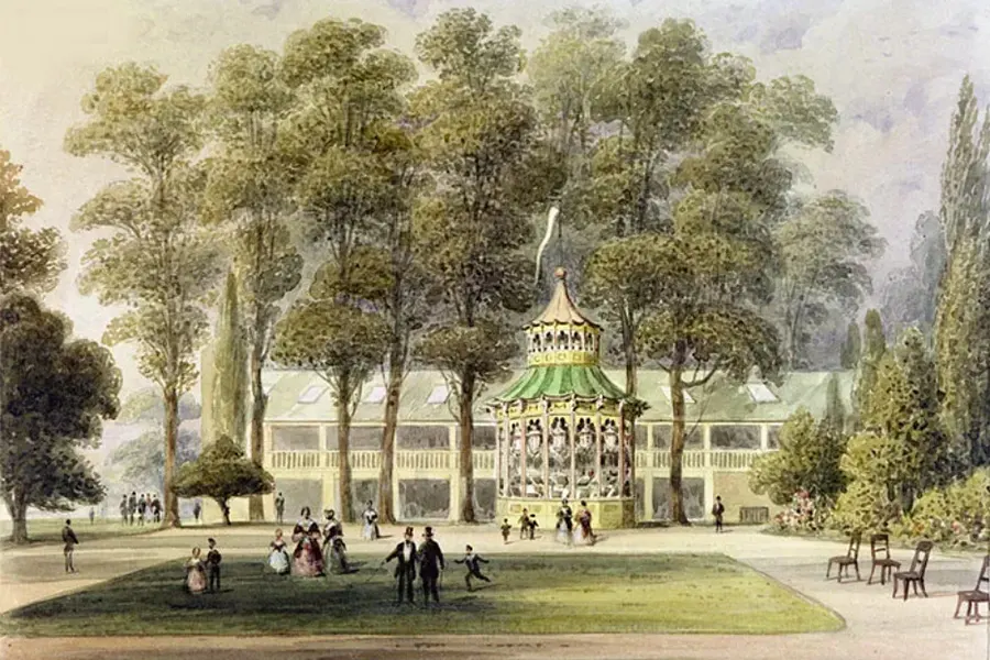 view of the Bandstand at Cremorne Gardens by TH Shepherd 1852