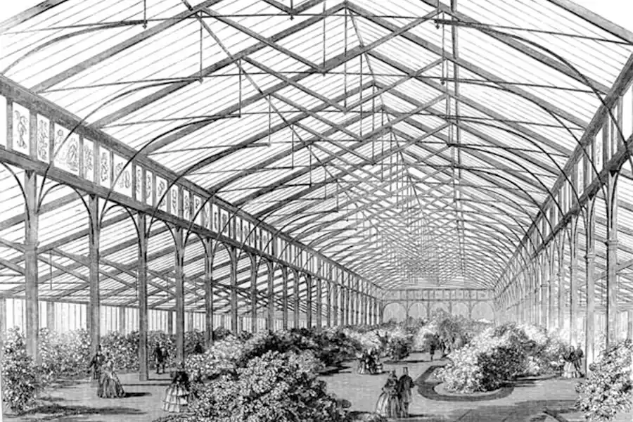 view inside the Ashburnham Pavilion at Cremorne Gardens 1858