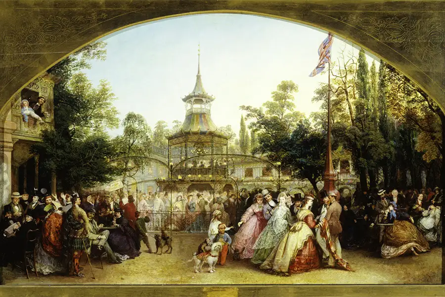 The Dancing Platform At Cremorne Gardens by Phoebus Levin 1864