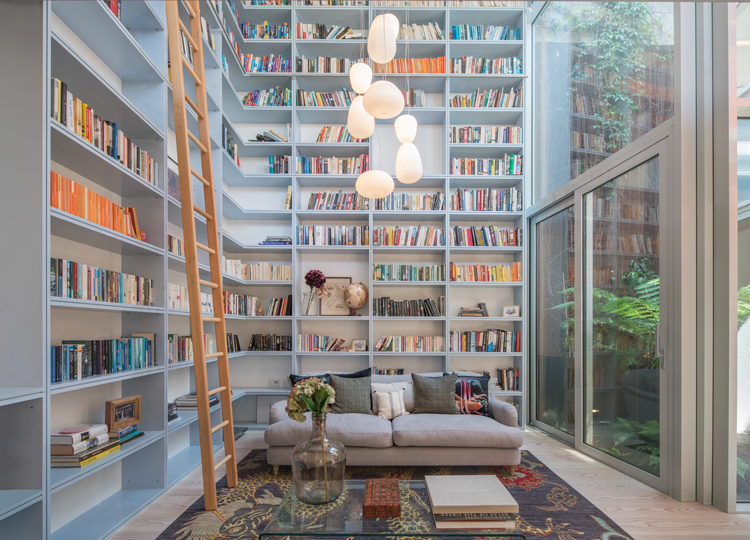 view of the bookcase