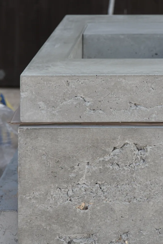 Concrete basin detail