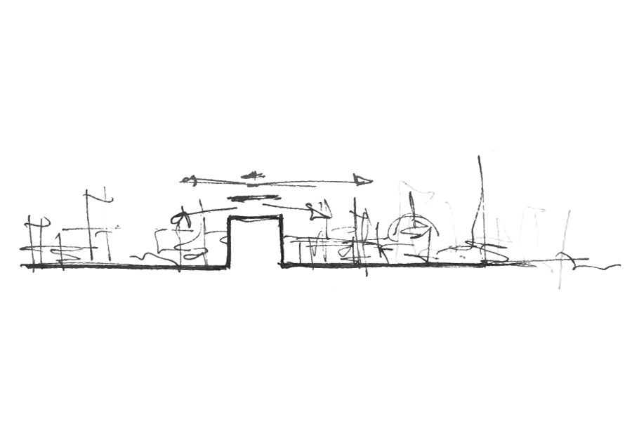 Concept sketch for da vinci house