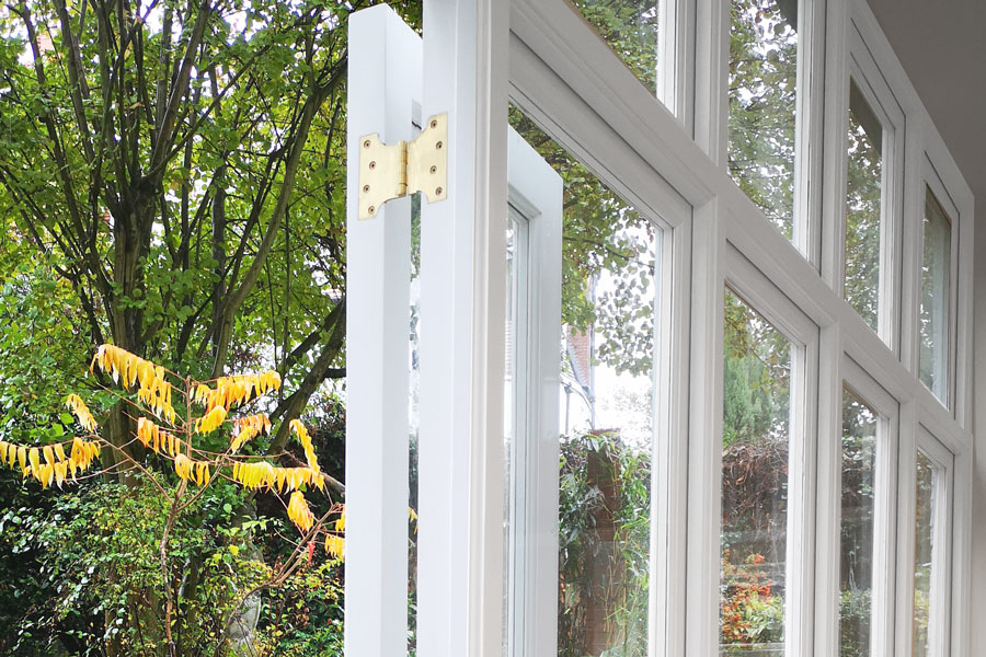 New windows with garden view