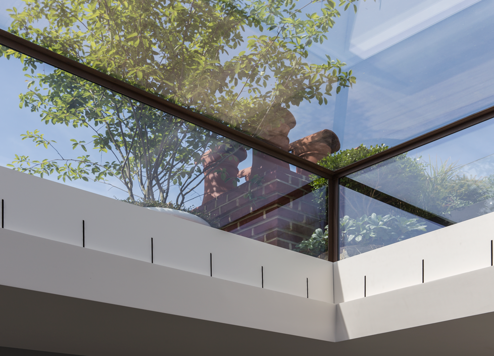 Lantern rooflight view to roof terrace