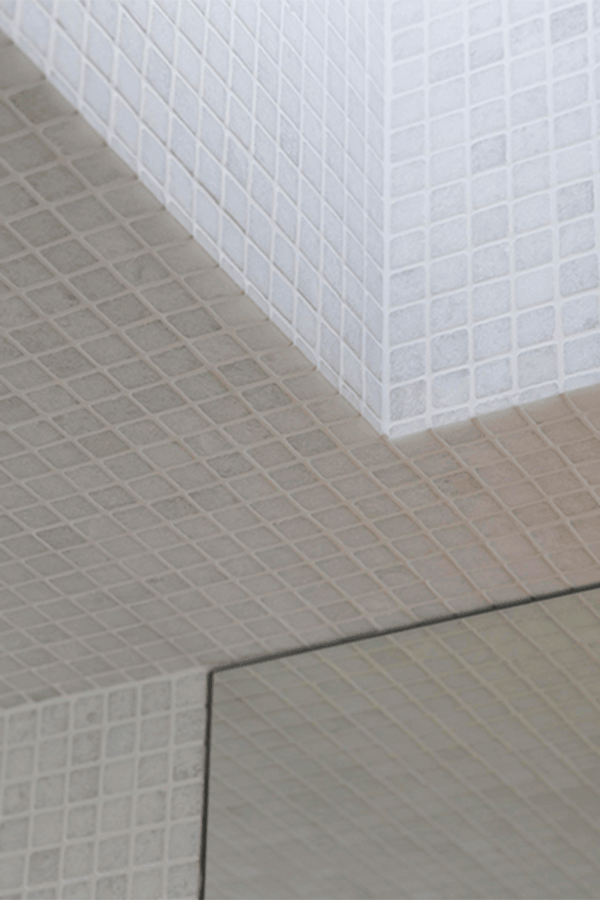 Detail of stone mosaic to rooflight