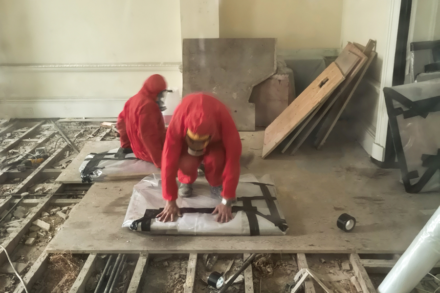 On-site asbestos removal