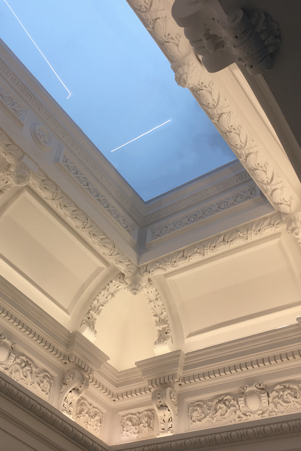 Glazed lantern rooflight above the stairwell
