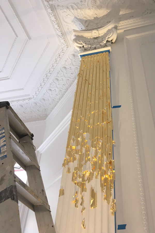 Restored gilded column detail