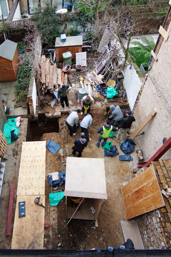 Construction works underway