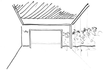 Concept sketch for hestercombe avenue