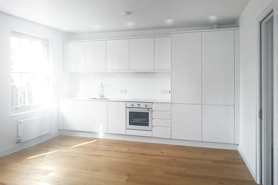 White kitchen with metro tile splashback