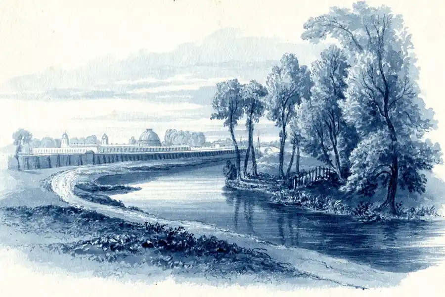 The Kensington Canal with Brompton Cemetery in the background, view by William Cowen