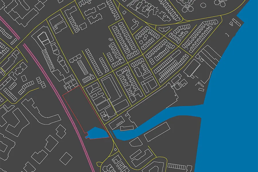 Site boundary plan for Lots Road South