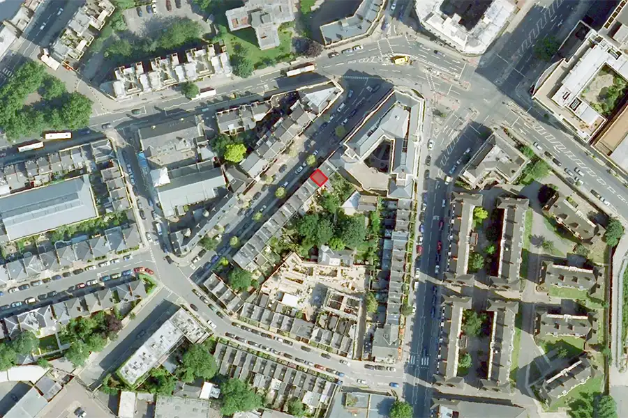 Aerial view of site location