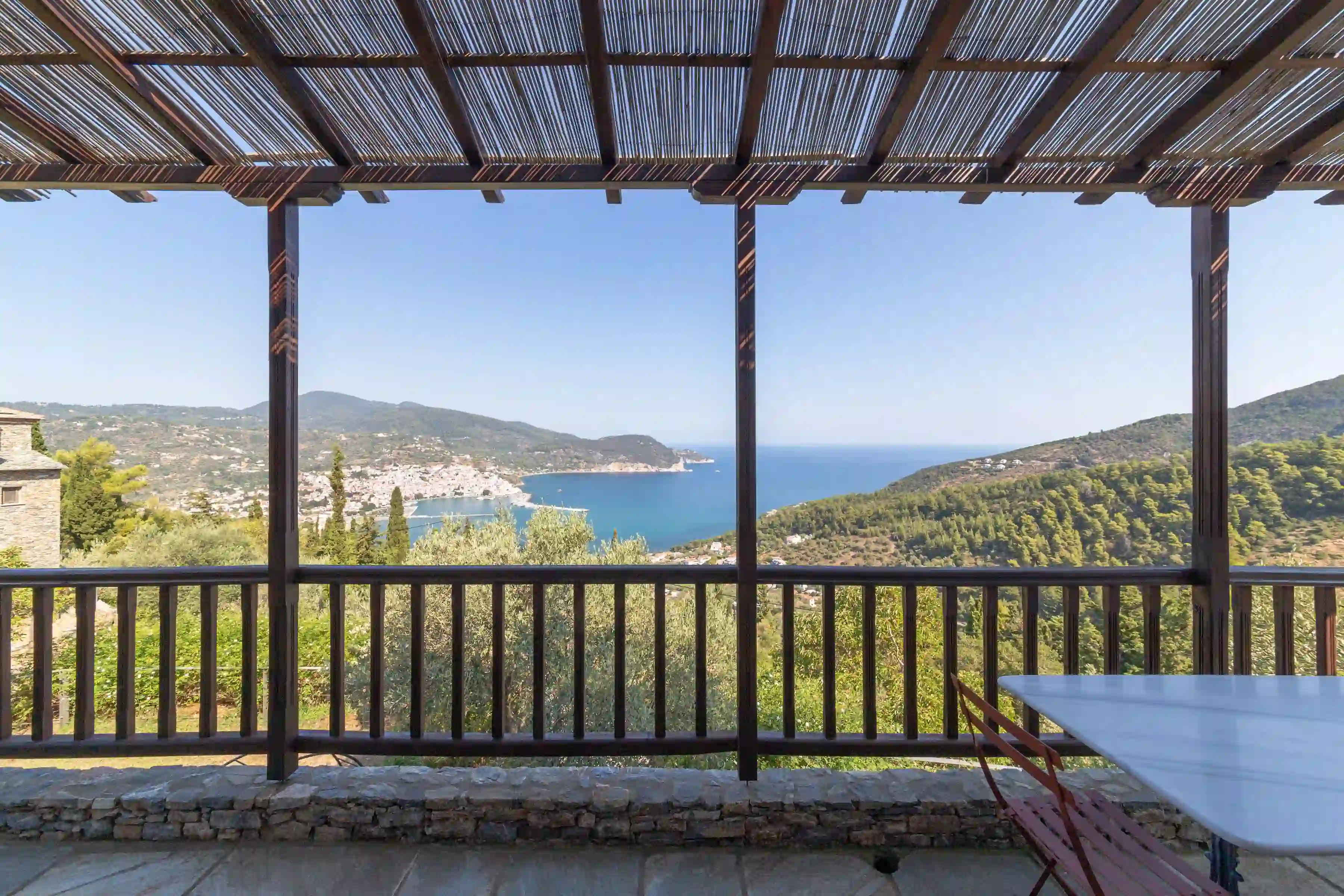 View from the balcony of the 2nd house over the harbour