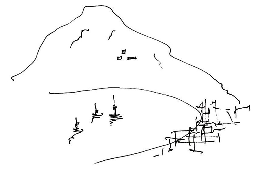 Concept sketch for skopelos island