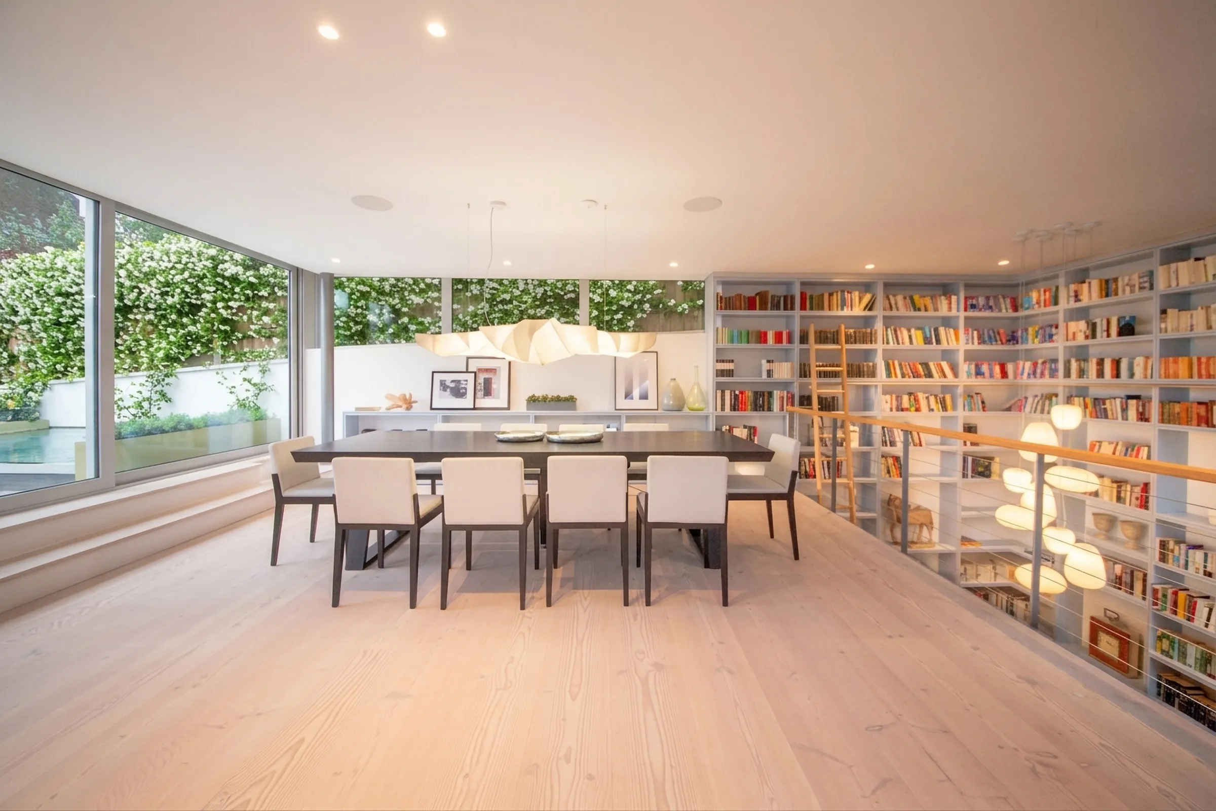 Dining room and library void