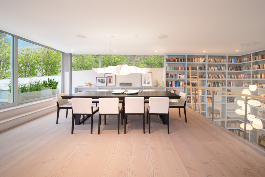 Dining room and library void