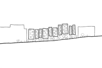 Concept sketch for woolwich housing